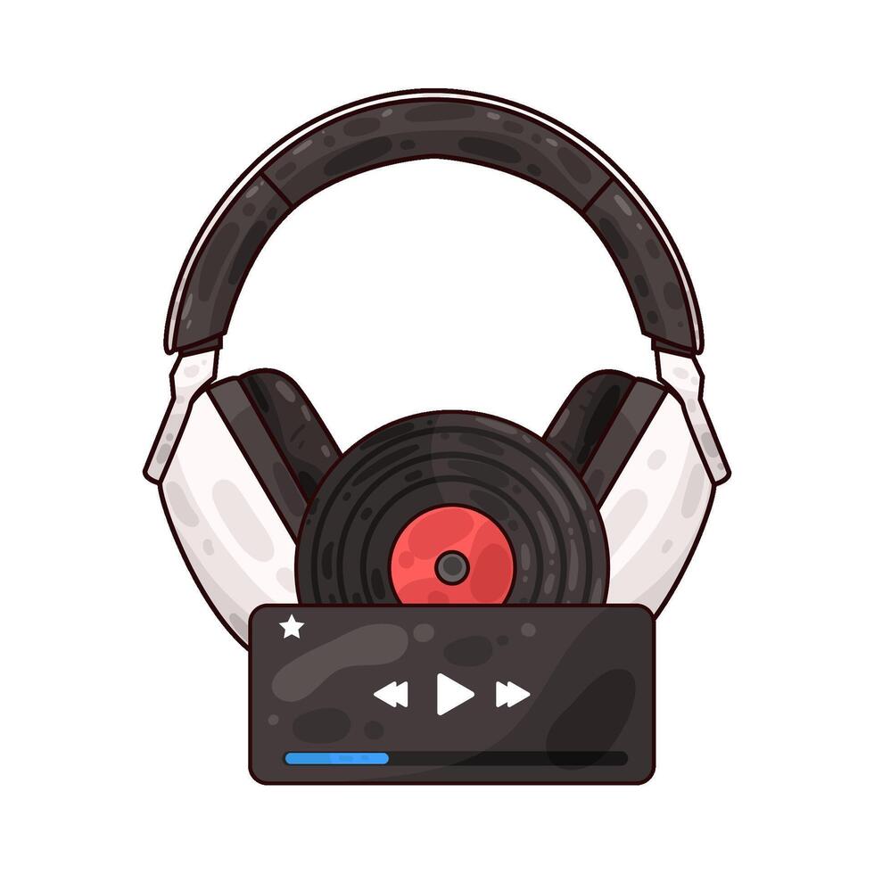 Illustration of headphone vector