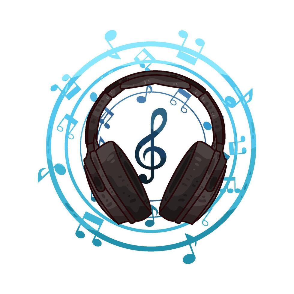 Illustration of headphone vector