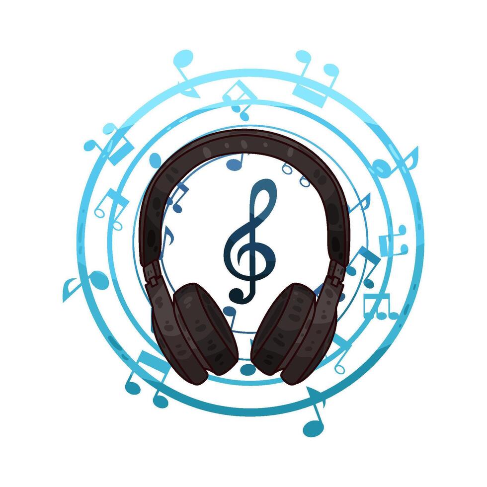 Illustration of headphone vector