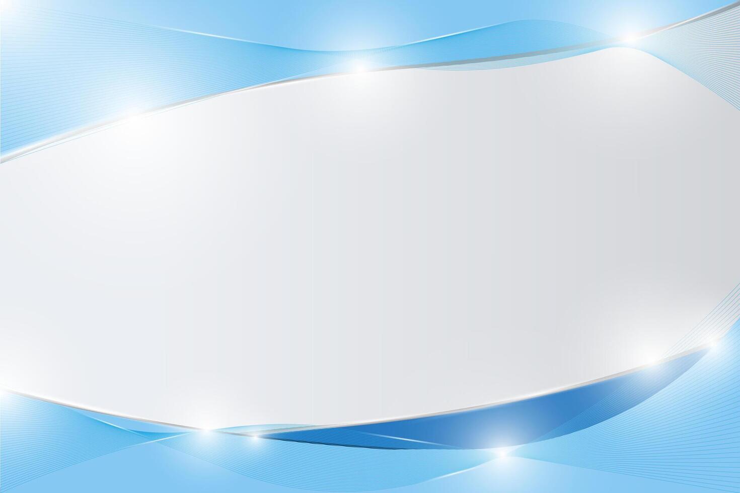 Blue dynamic wave over white background. vector