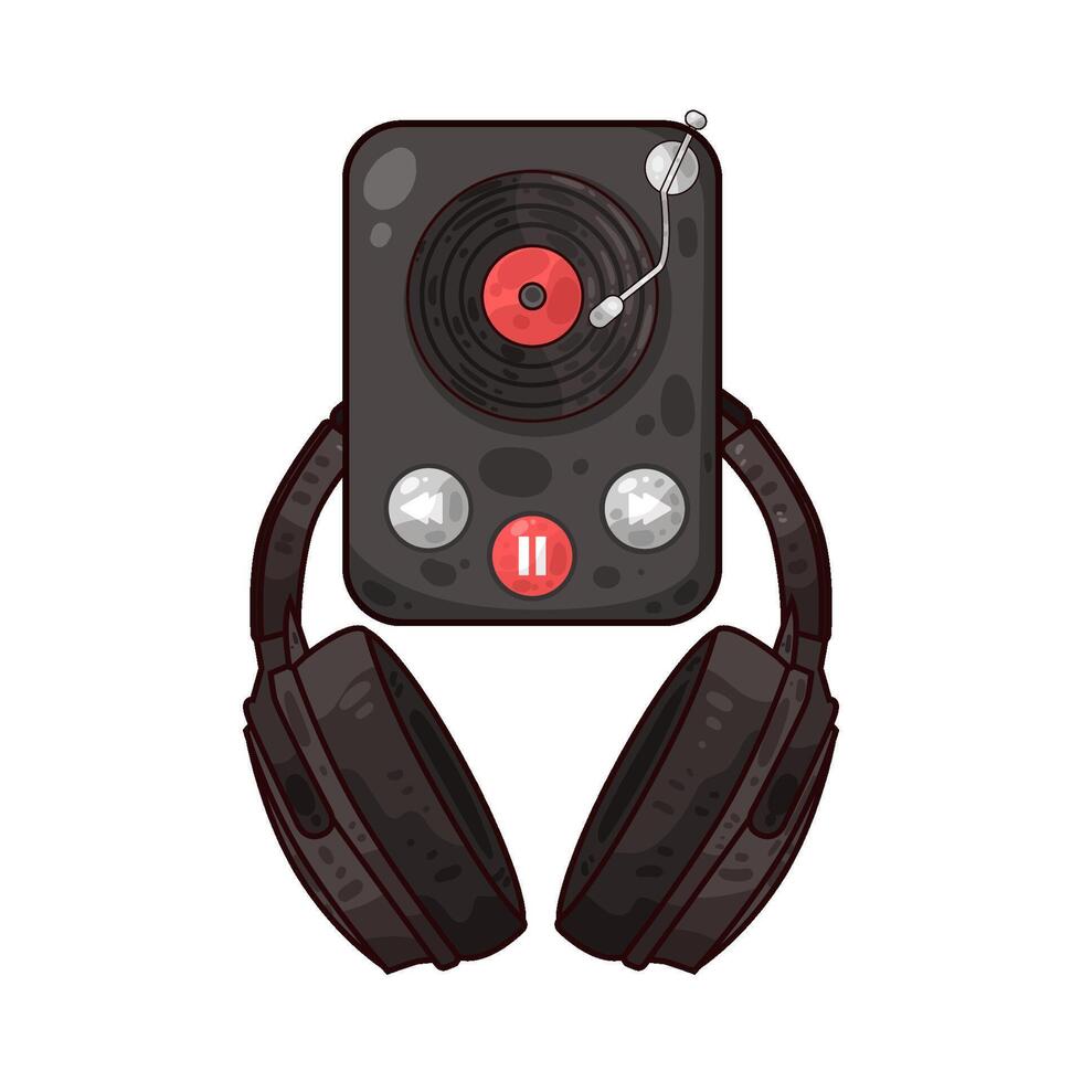 Illustration of headphone vector