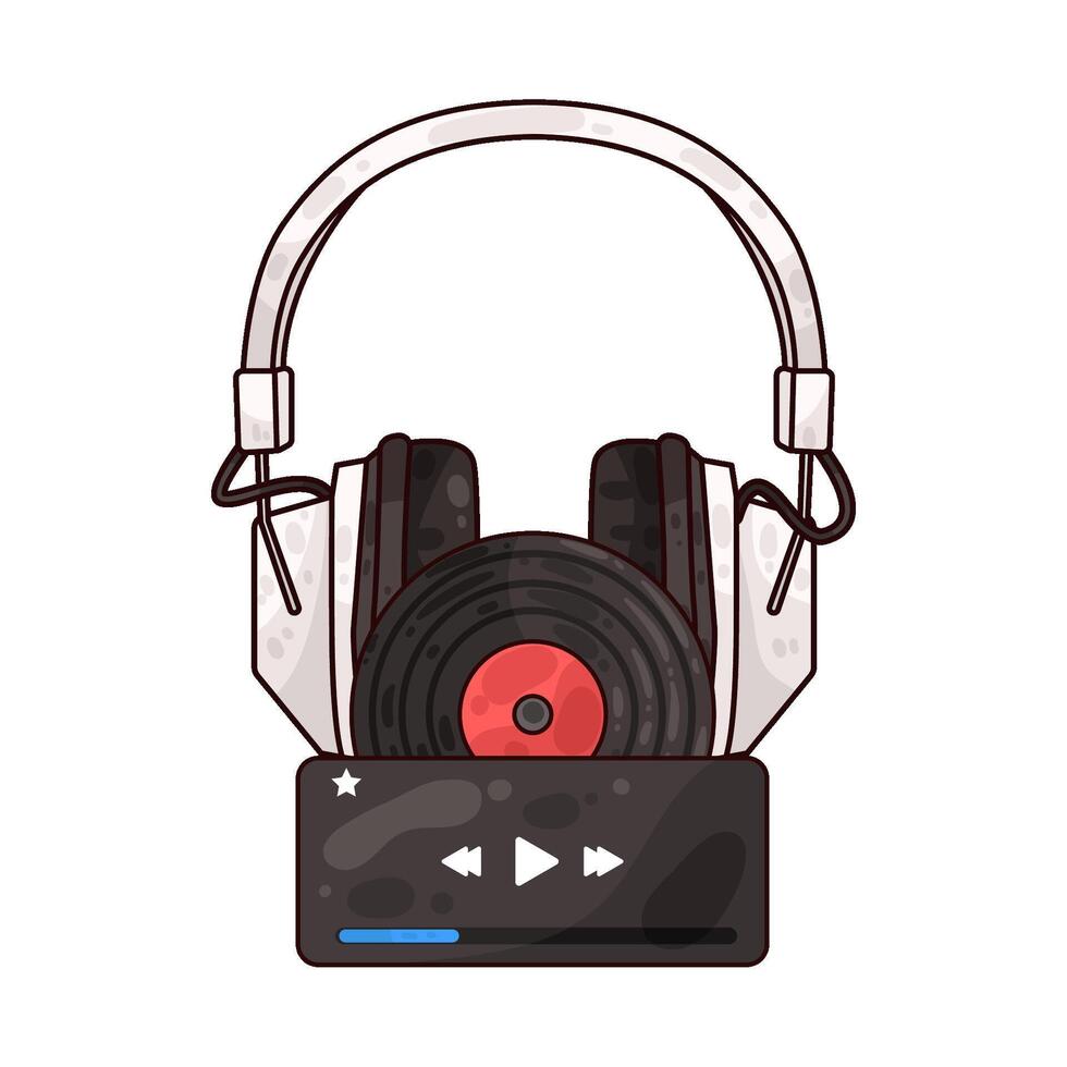 Illustration of headphone vector