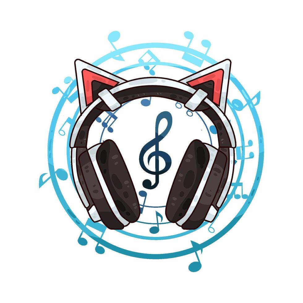 Illustration of headphone vector