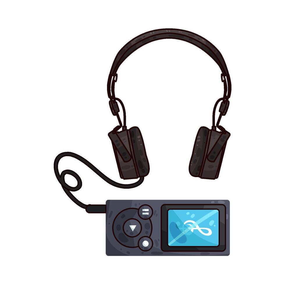 Illustration of headphone vector