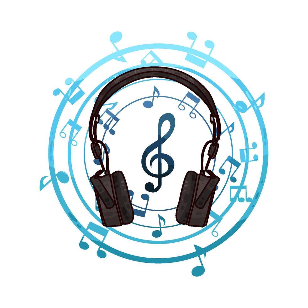 Illustration of headphone vector