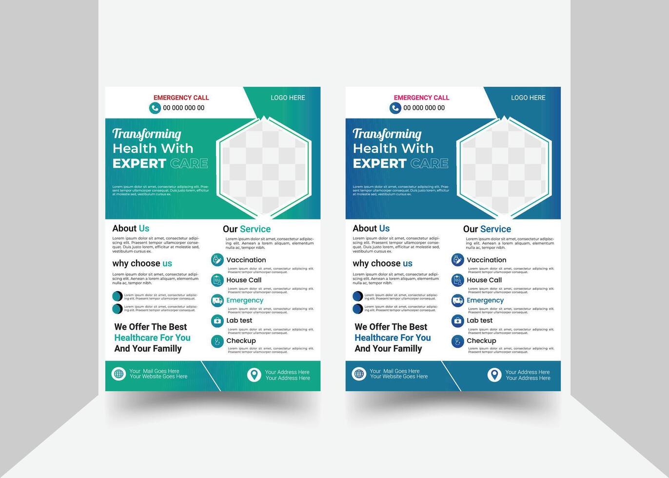 medial Flyer design. vector