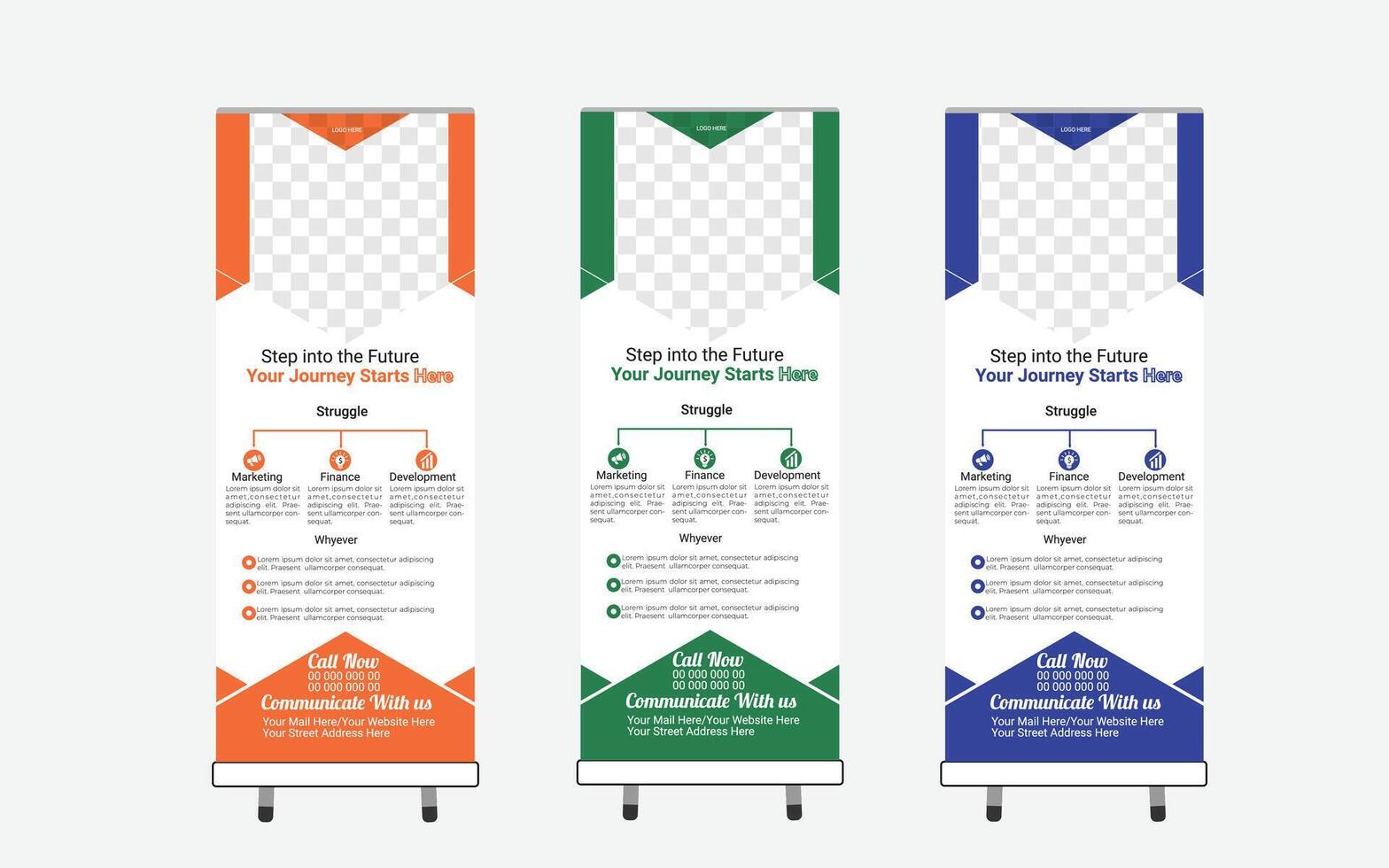Medical Roll Up Banner design. vector