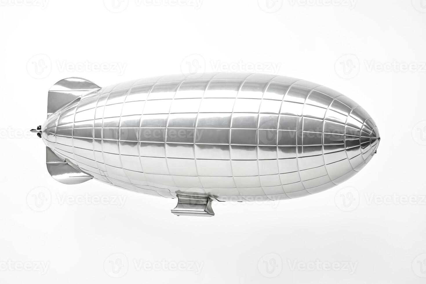 Silver Airship on white background photo