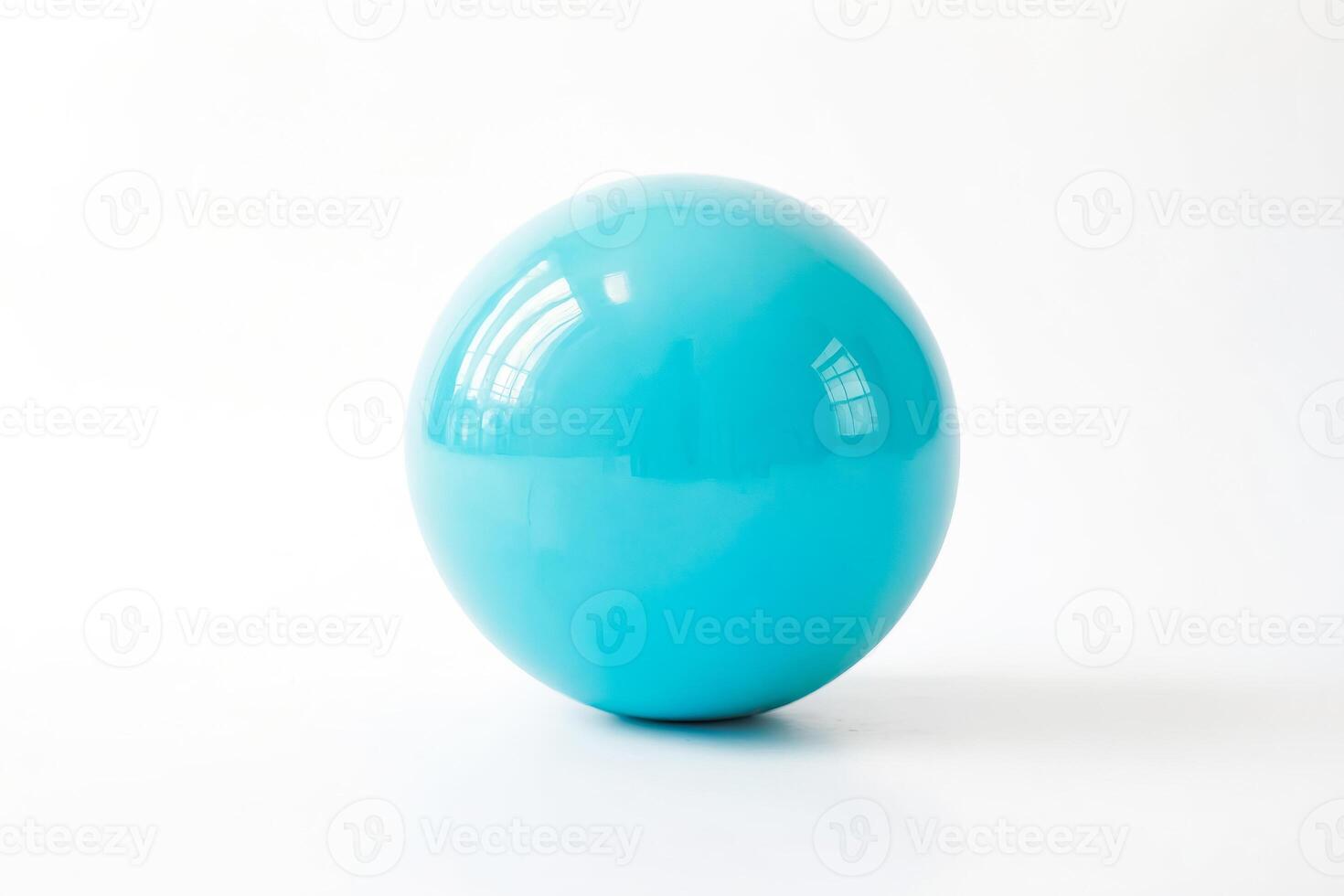 Blue Sphere on White Background photo