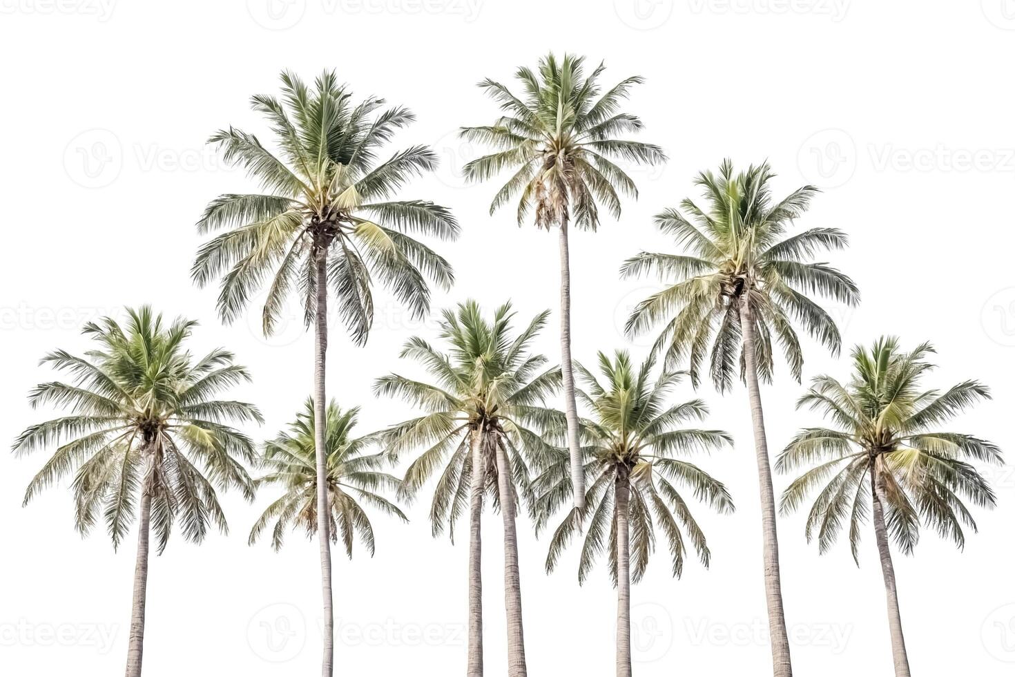 Palm Trees Against White Background photo
