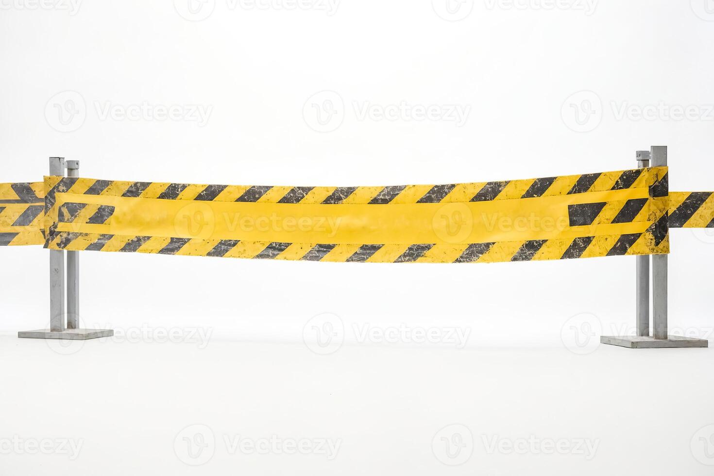 Yellow and Black Caution Tape Barrier photo