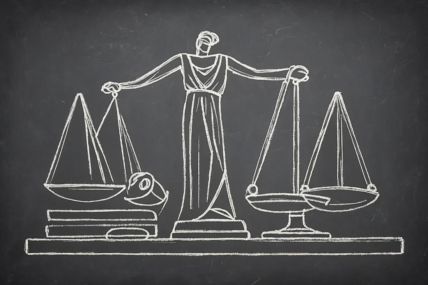 Chalkboard Justice Illustration photo