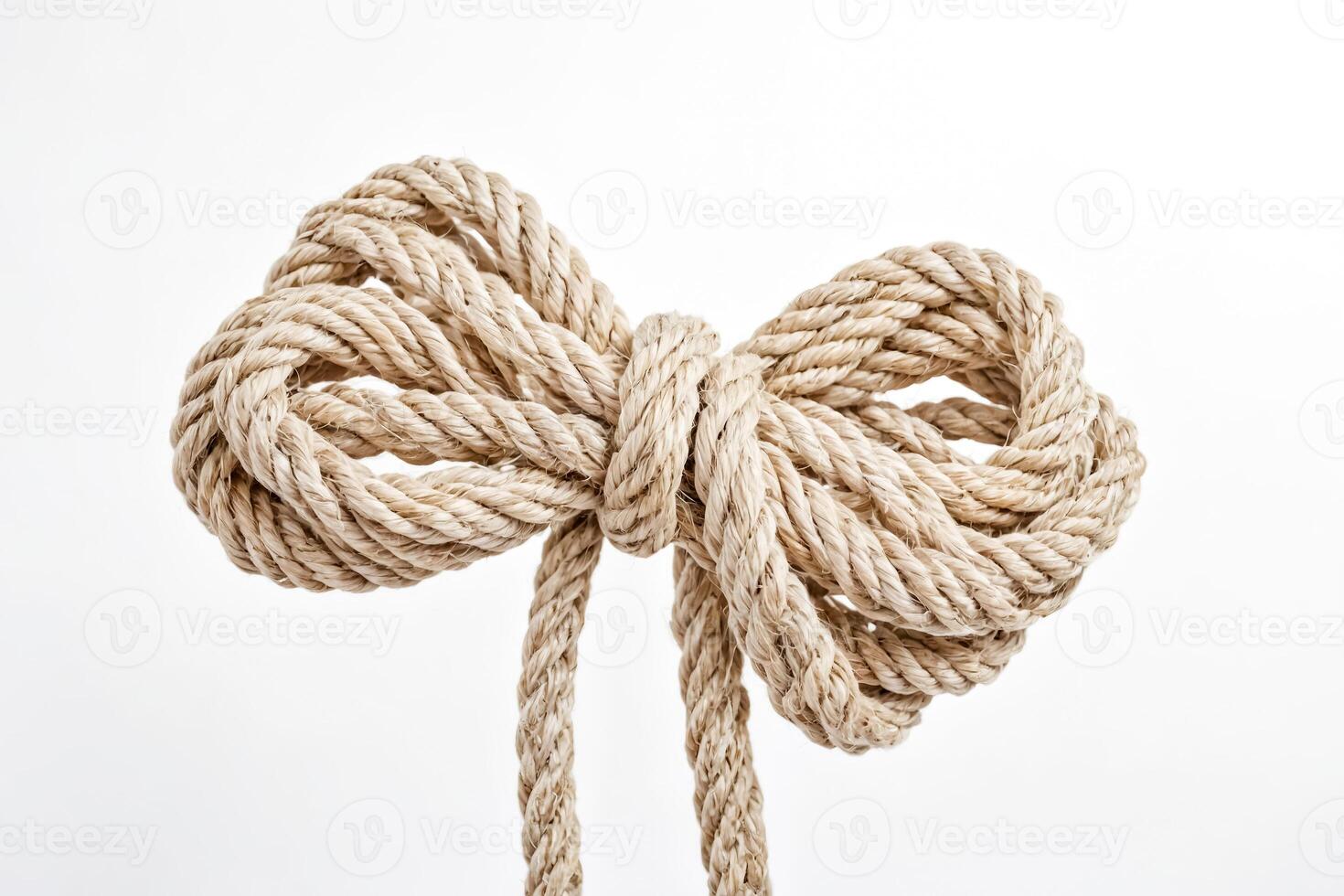 Close-up of a tied rope bow photo