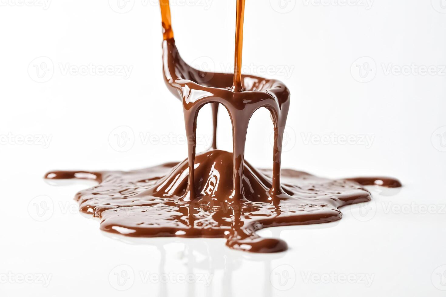 Melted Chocolate Pouring and Dripping photo