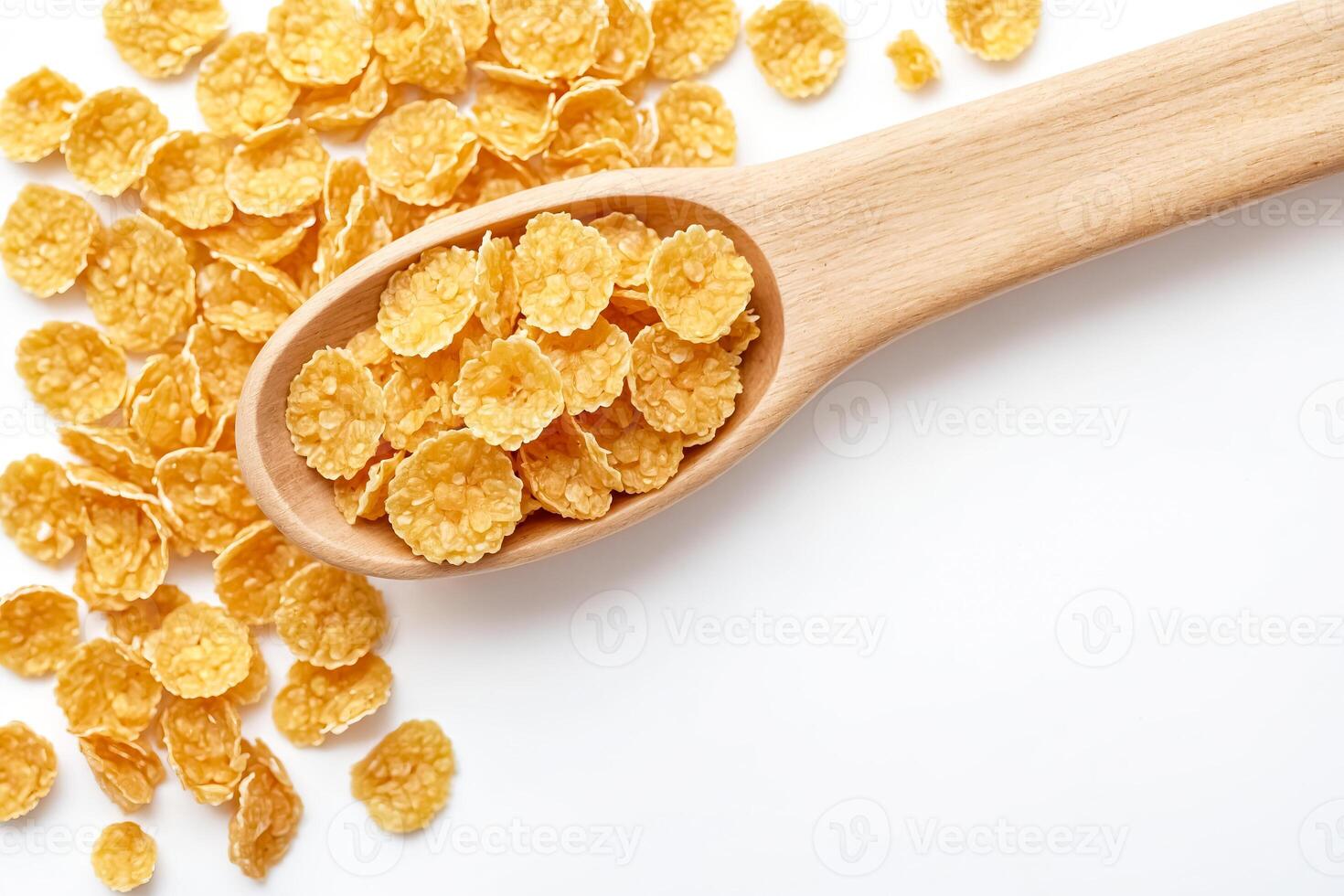 Cornflakes in a Wooden Spoon photo