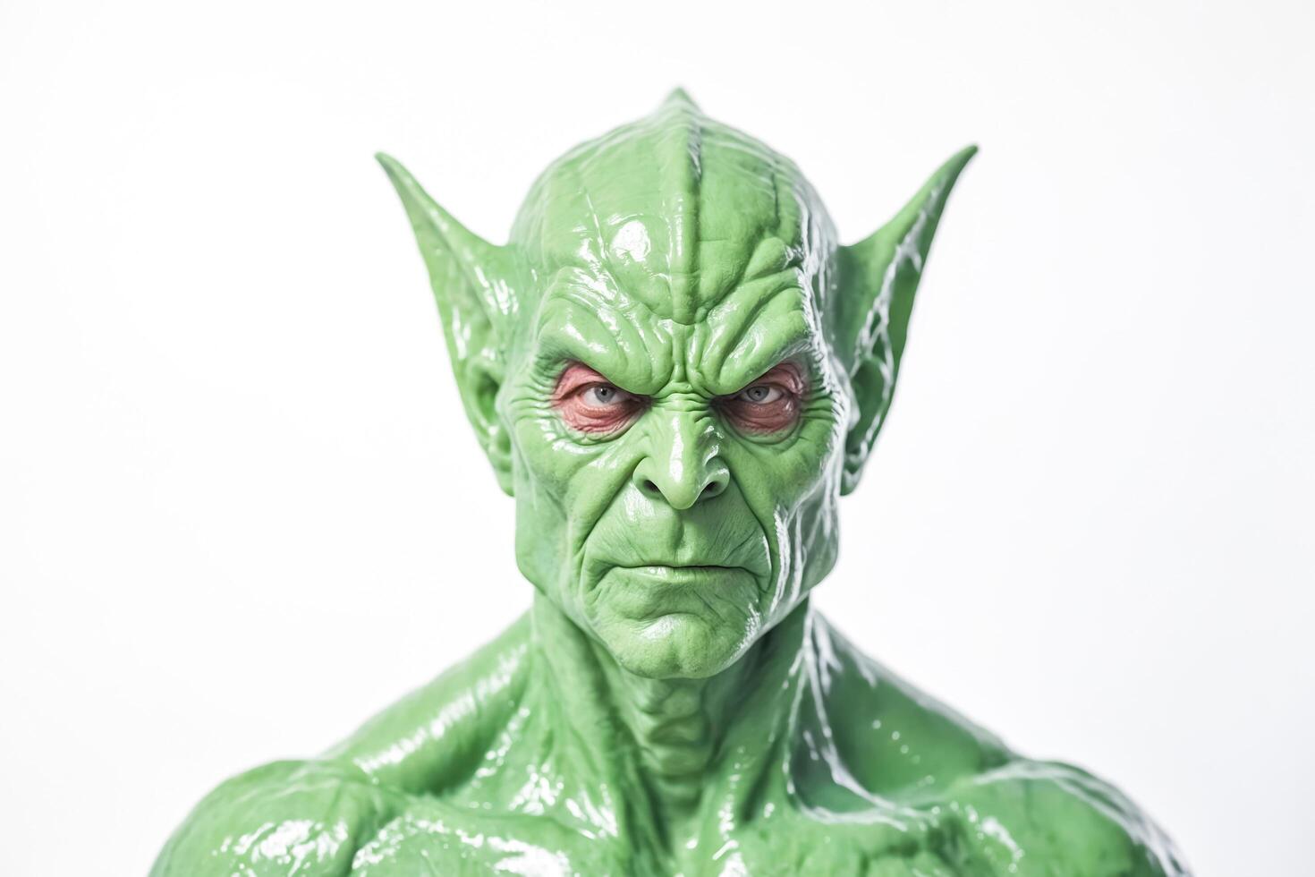 Green Alien with Red Eyes photo