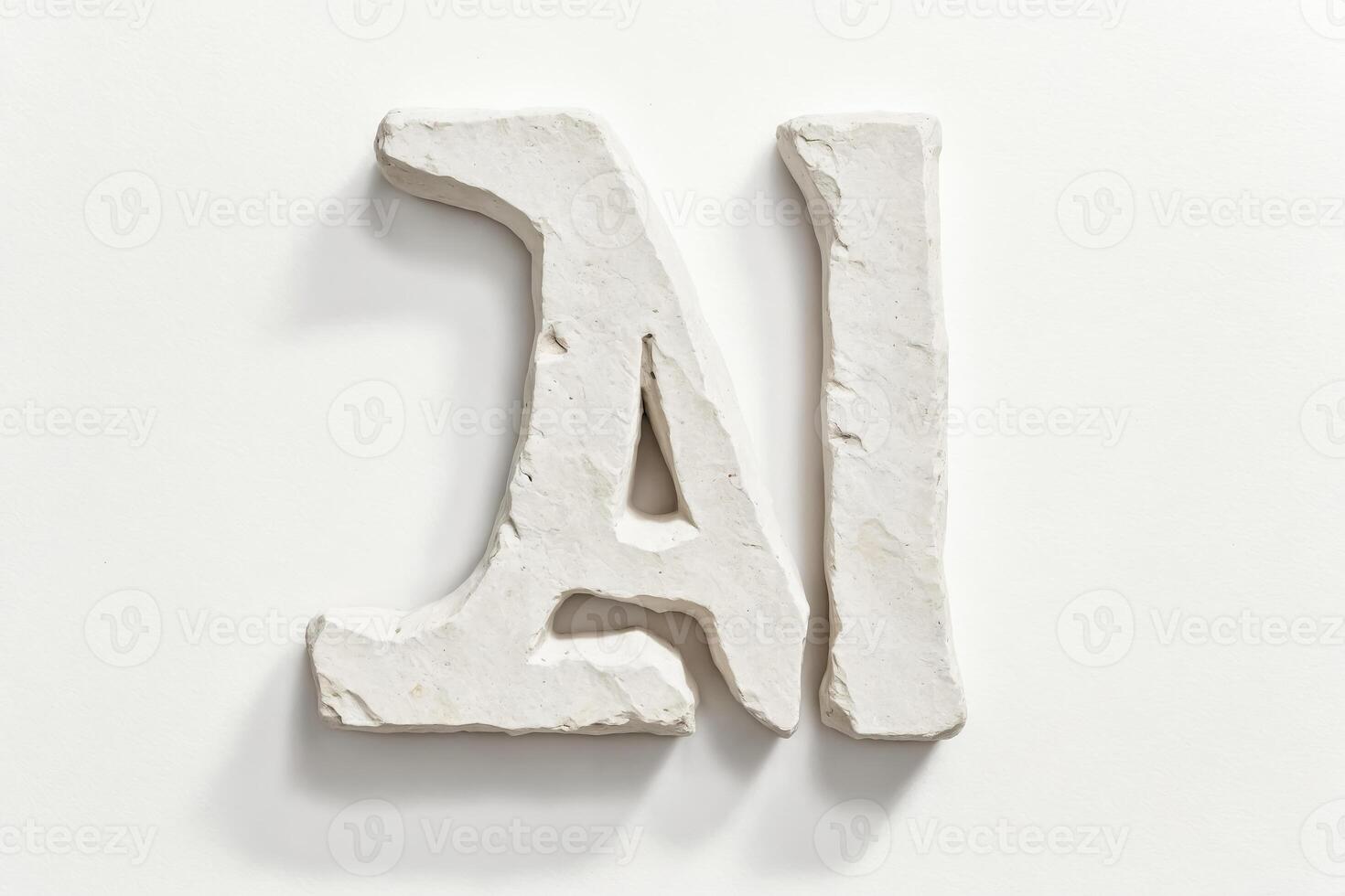 White Stone Letters AI photo