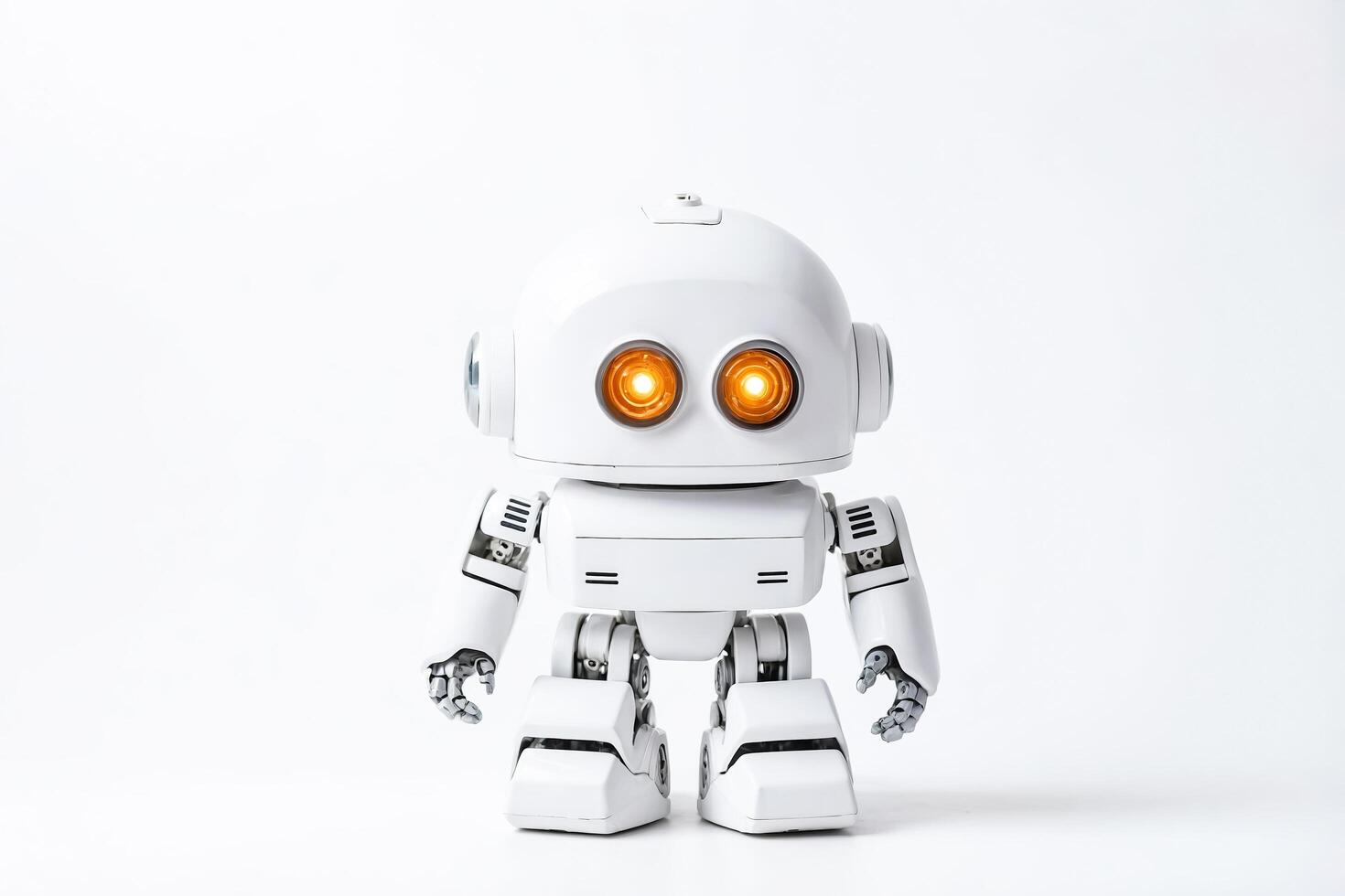 White Robot with Orange Eyes photo