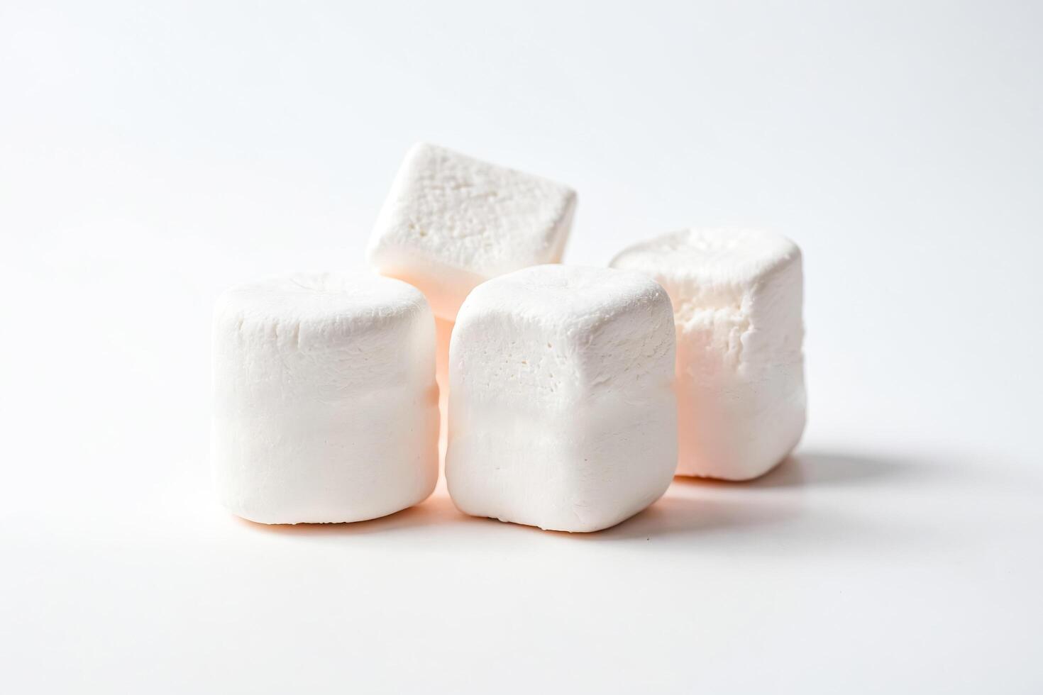 White Marshmallows on White Background photo
