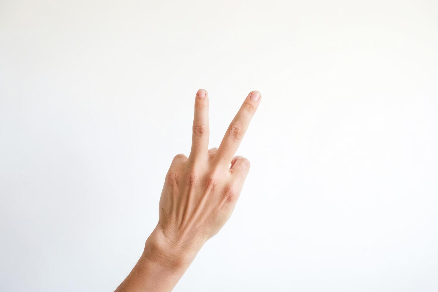 mano gesto - paz firmar foto