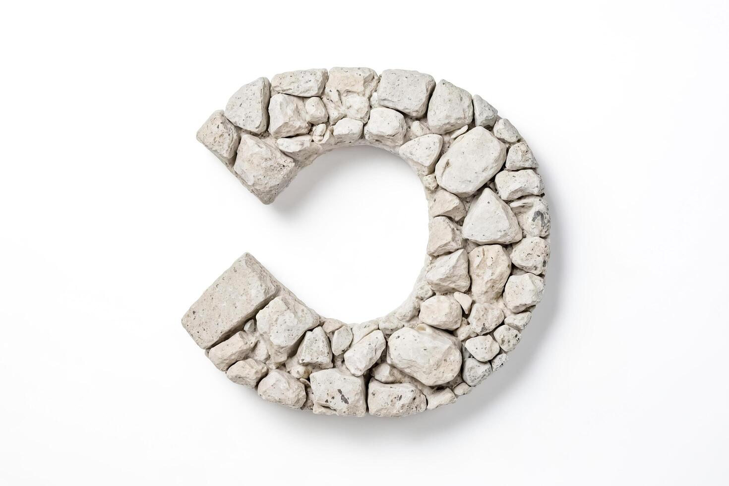 Stone letter C photo