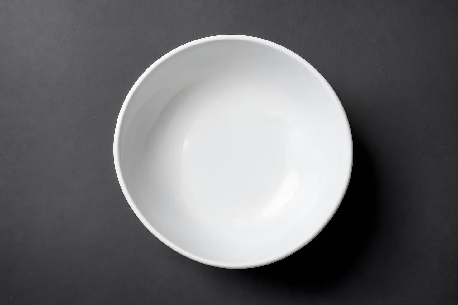 White Bowl on Black Background photo