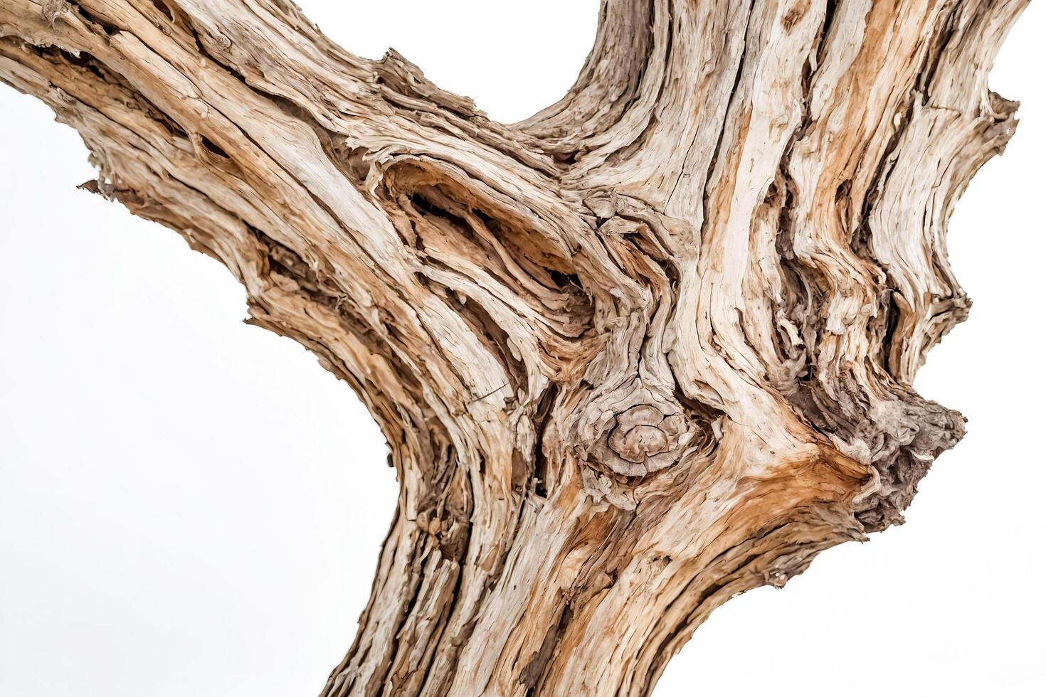 Closeup of weathered tree trunk photo