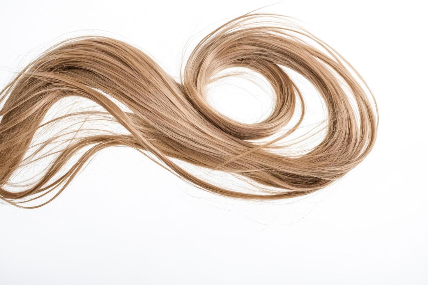Close-up of Blonde Hair Strand photo