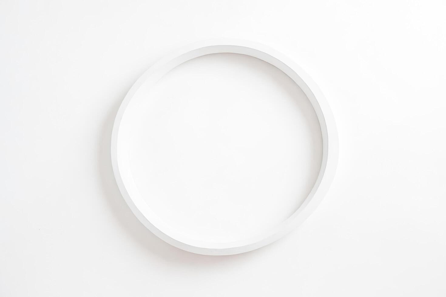 White Circle Frame On White Background photo