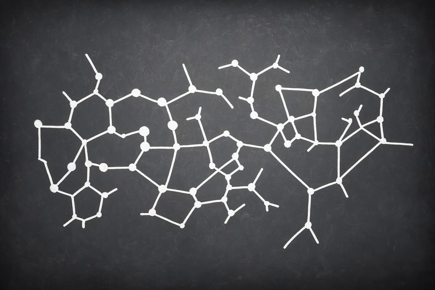Chalkboard Abstract Network Drawing photo