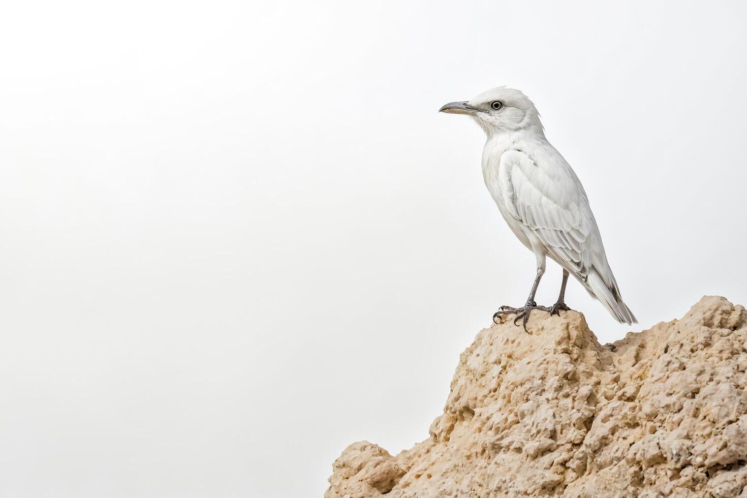 White Bird on a Rock photo
