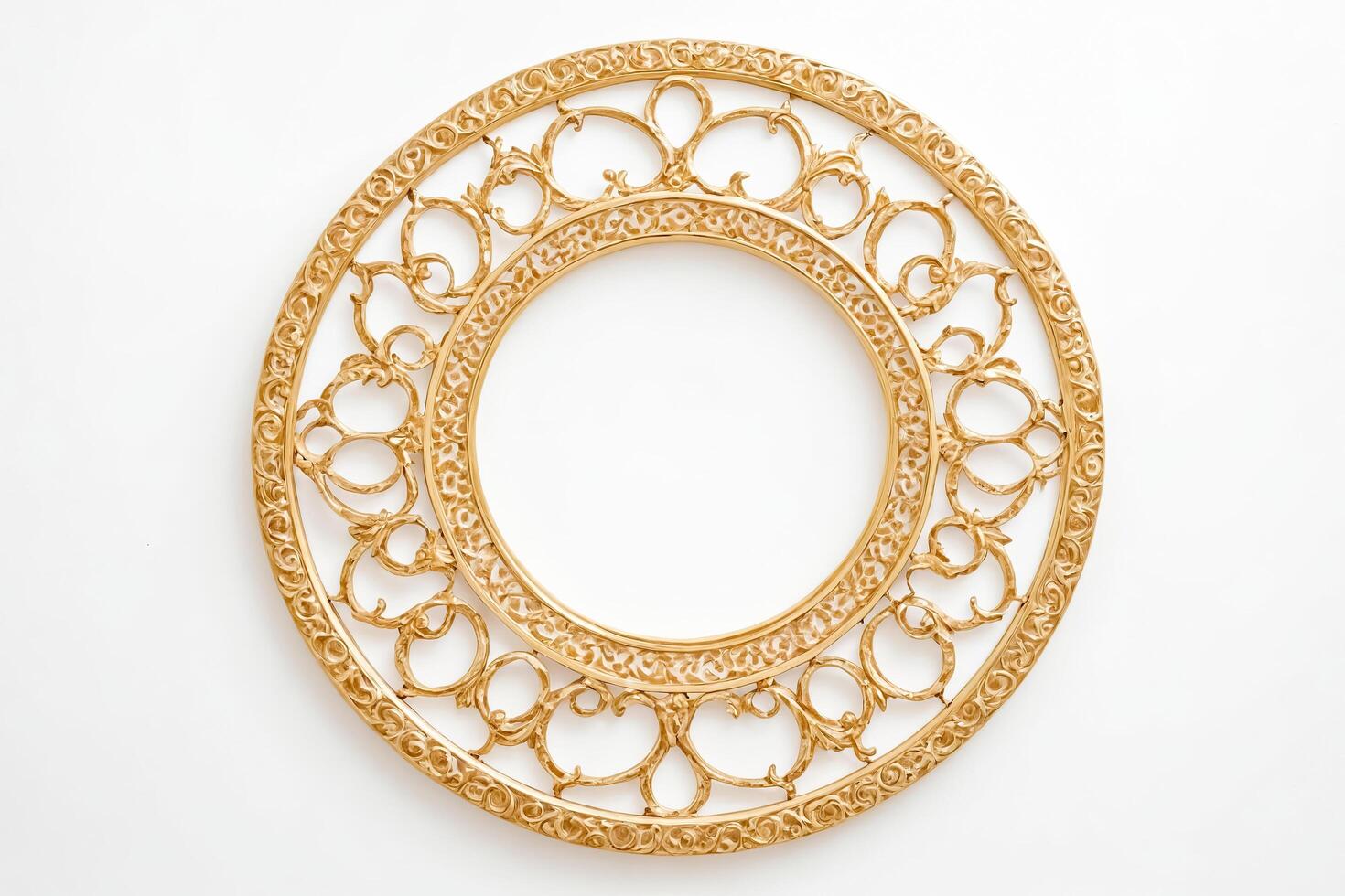 Golden Decorative Frame with Ornate Design photo