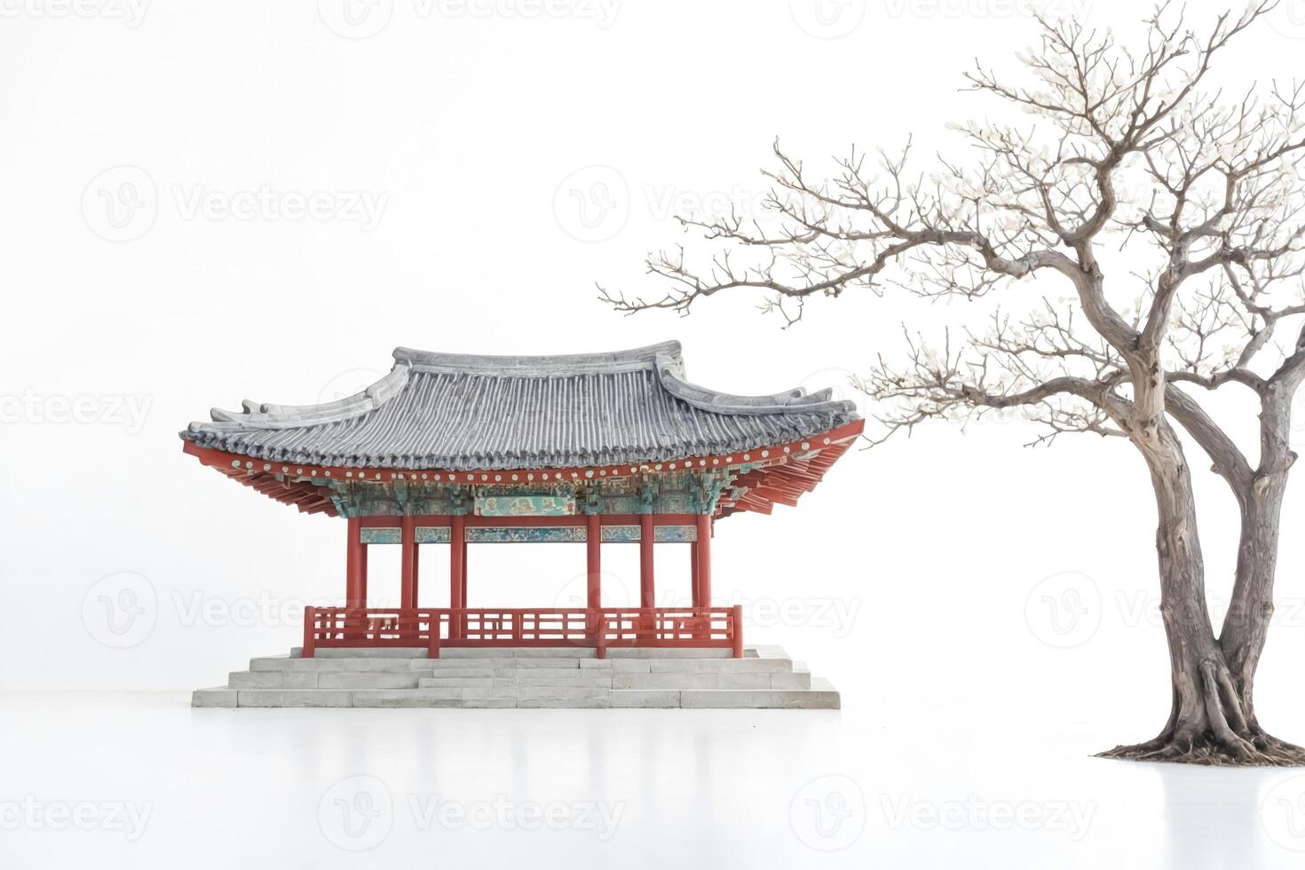 The Japanese Pavilion and Tree photo