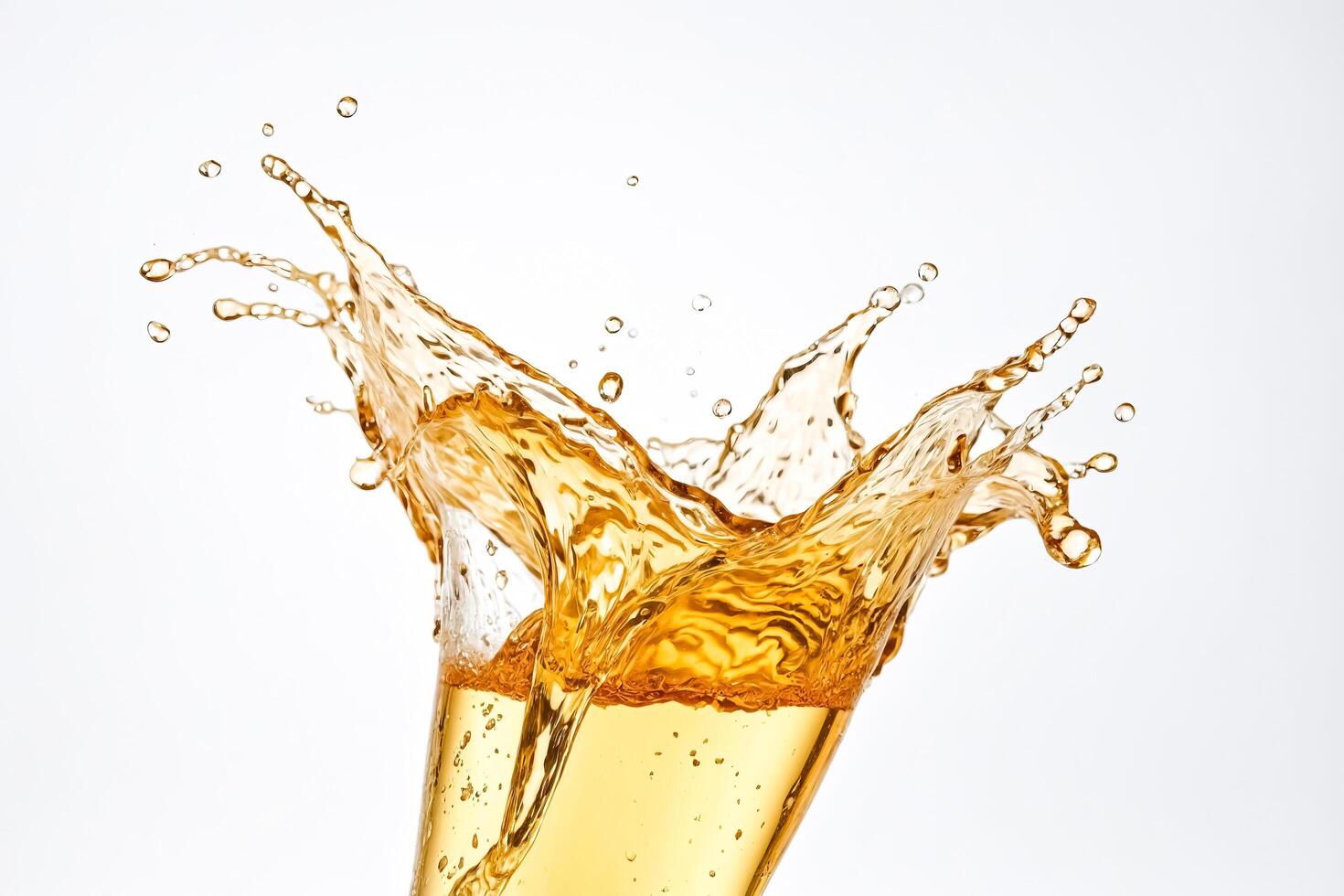 Golden Liquid Splashing Upwards photo