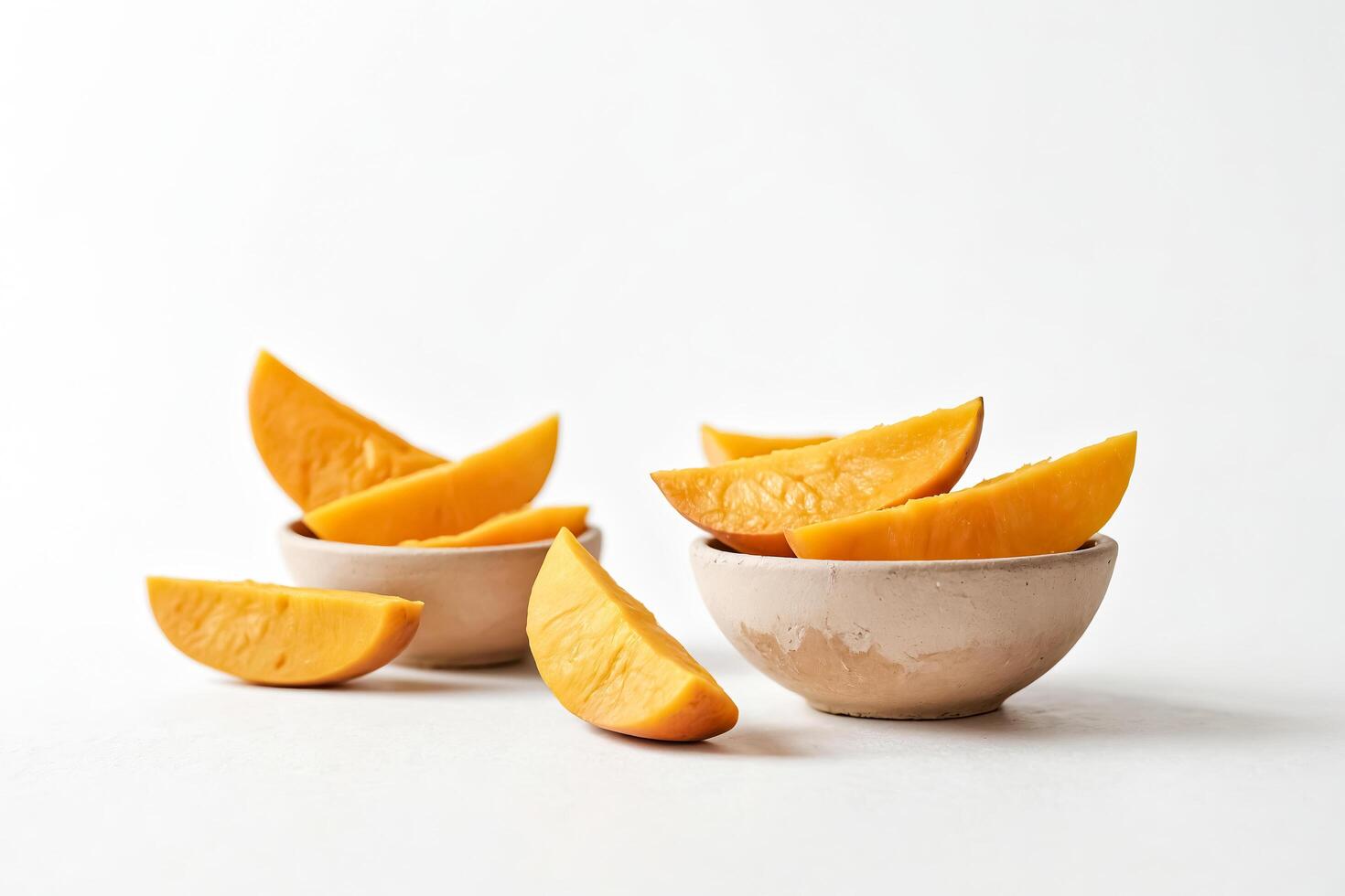 Fresh Mango Slices in a Bowl photo