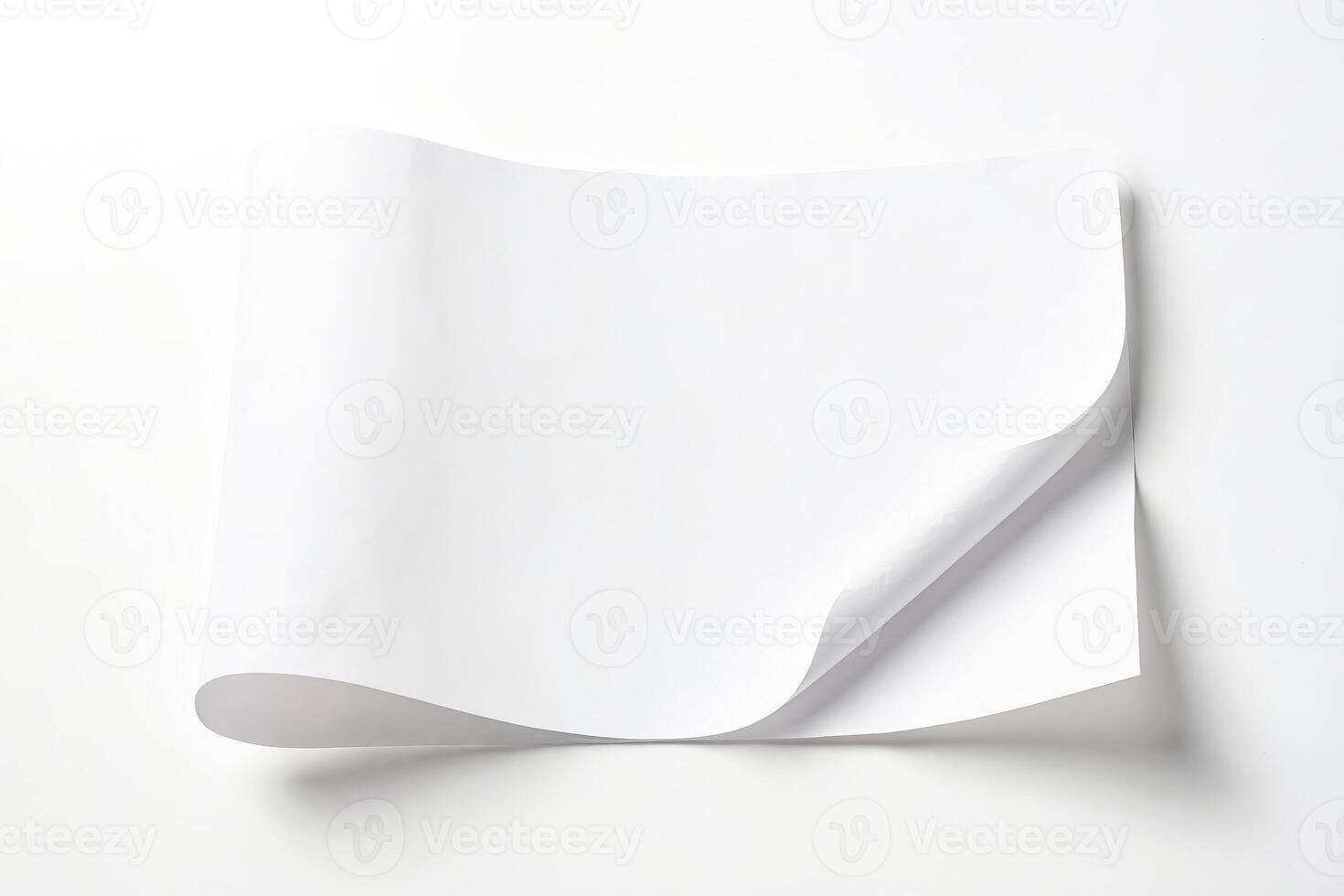 White Paper with Corner Curl photo