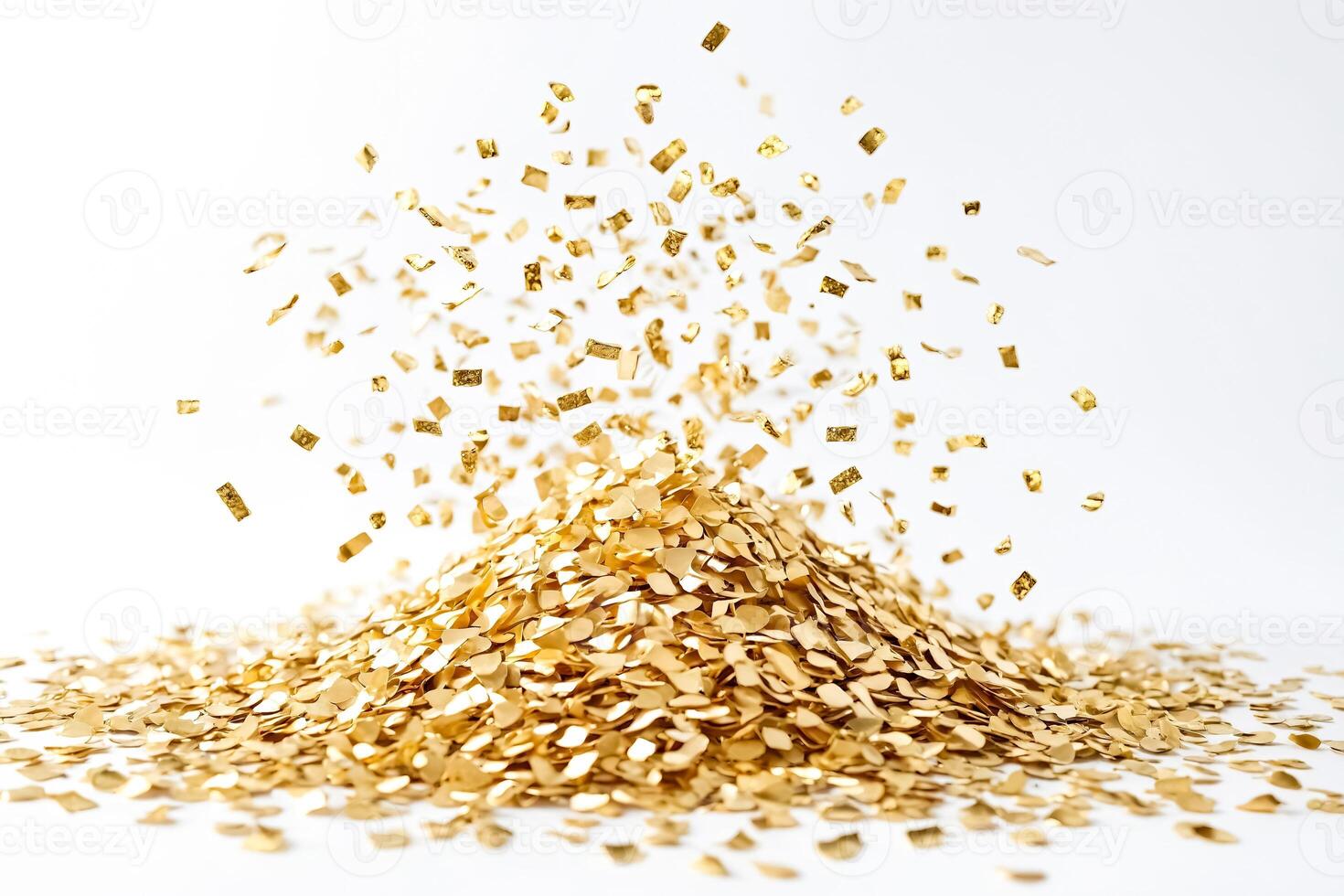Golden Confetti Explosion photo