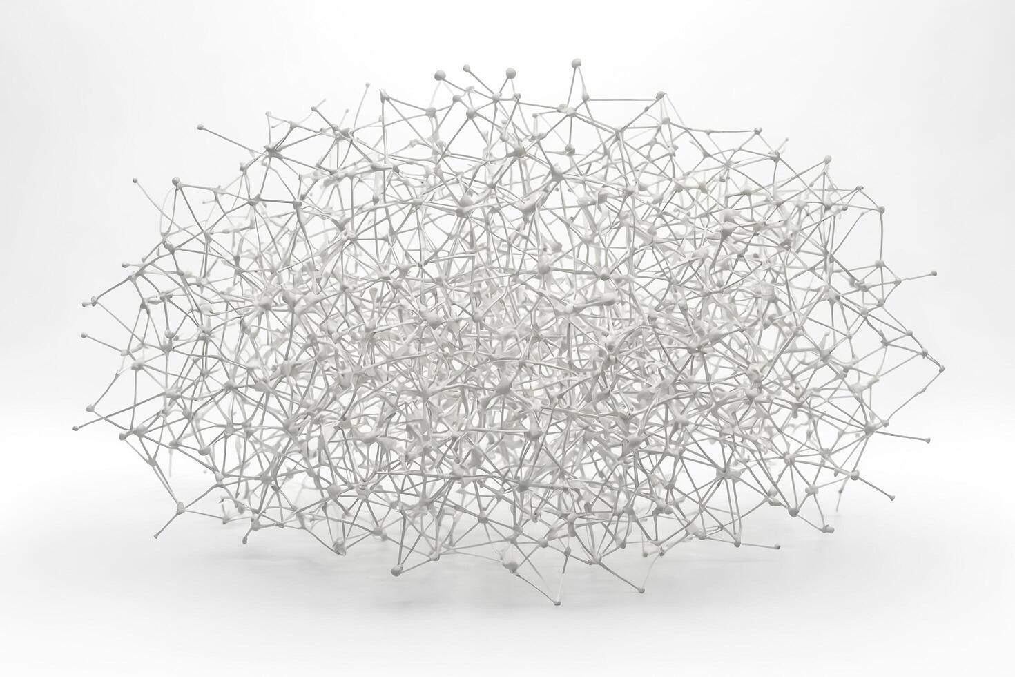 Abstract white network structure photo