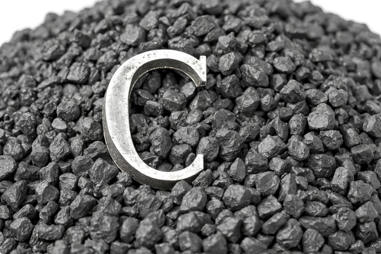 Letter C in Coal photo