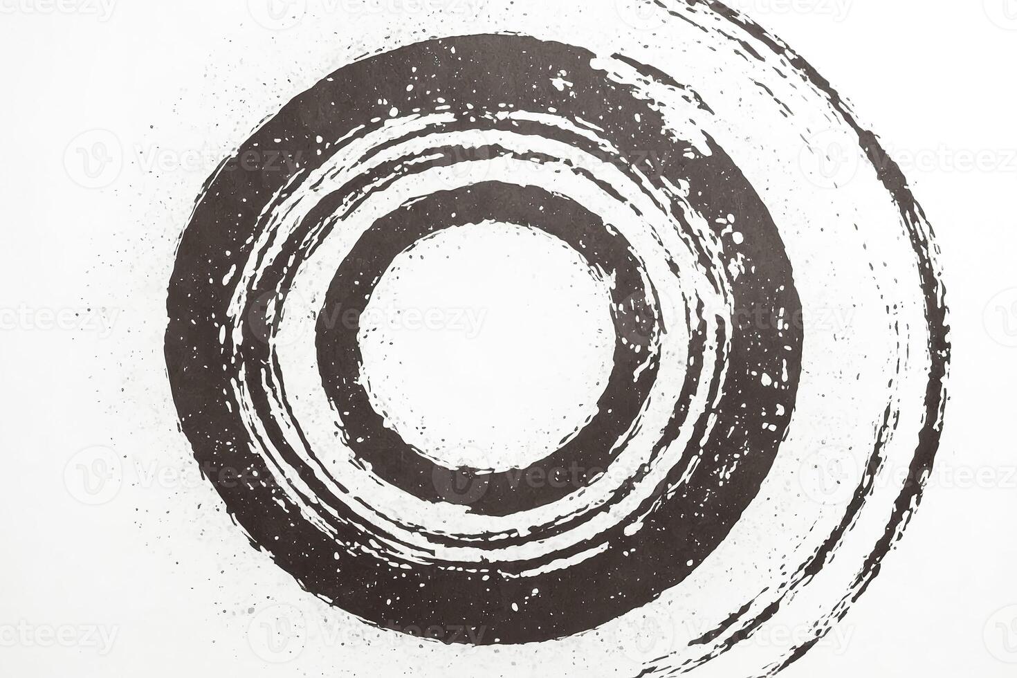 Abstract Black and White Swirl with White Background photo