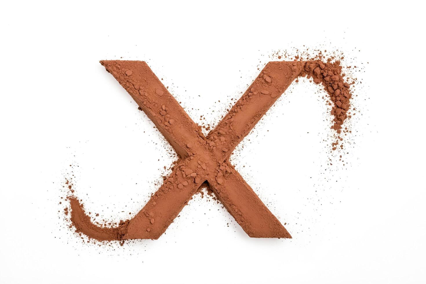 Cocoa Powder Letter X photo
