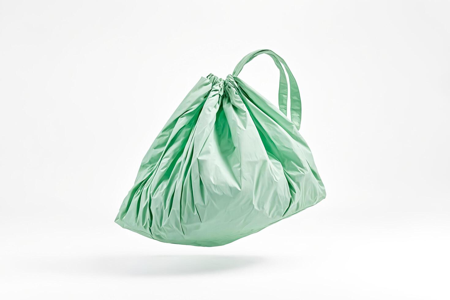 Green Bag Floating in the Air photo