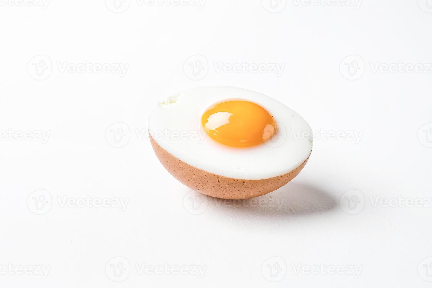 Fried Egg on White Background photo