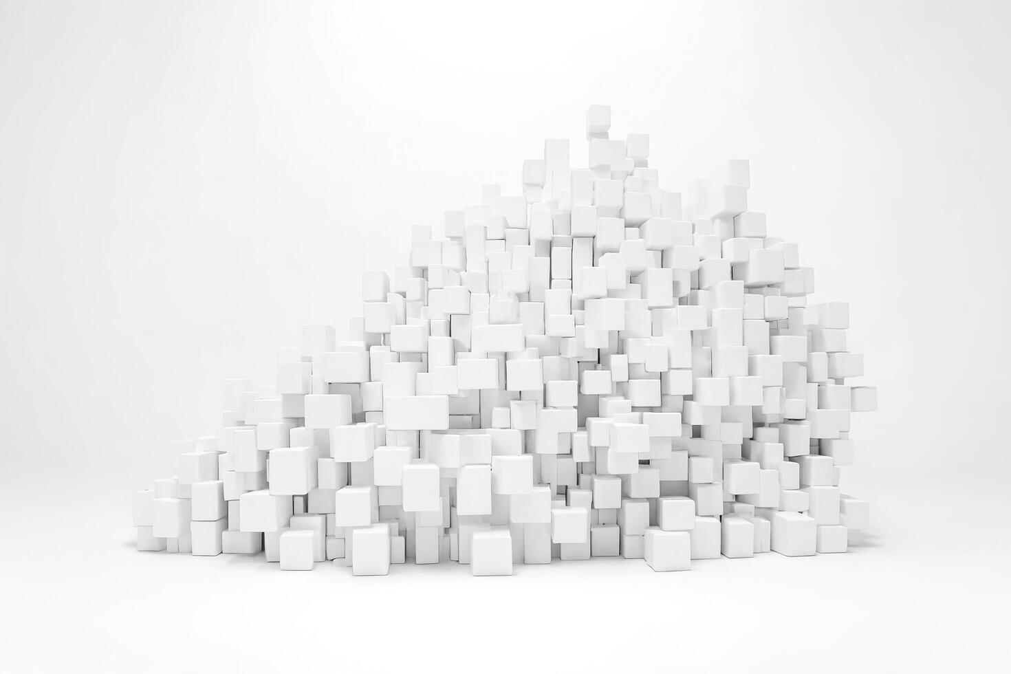 Abstract White Cube Wall photo