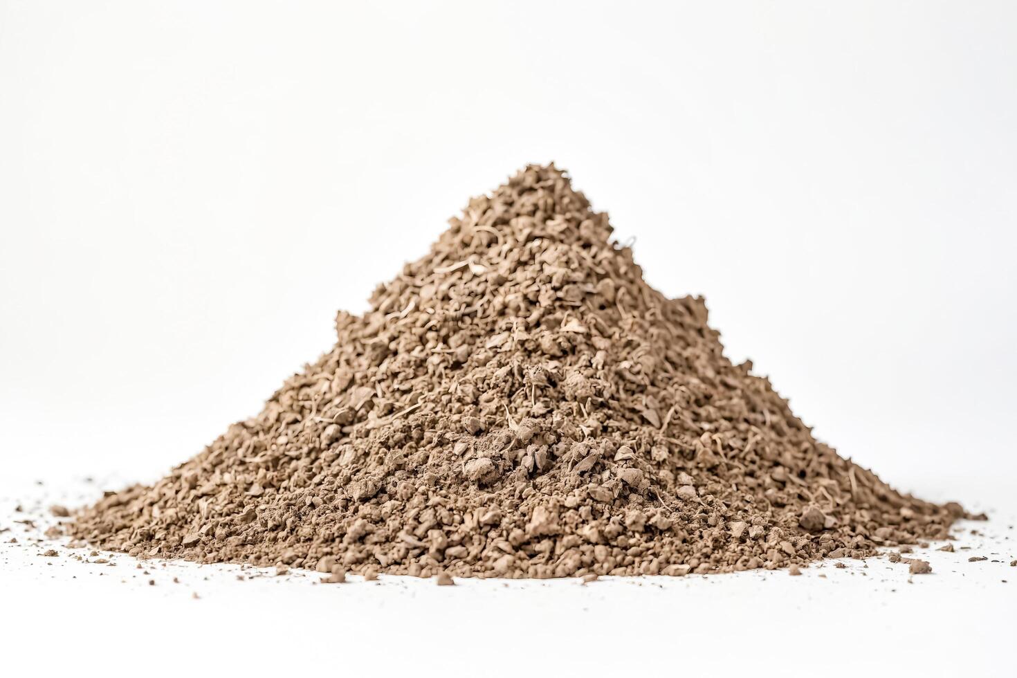 Close Up of a Pile of Brown Soil photo