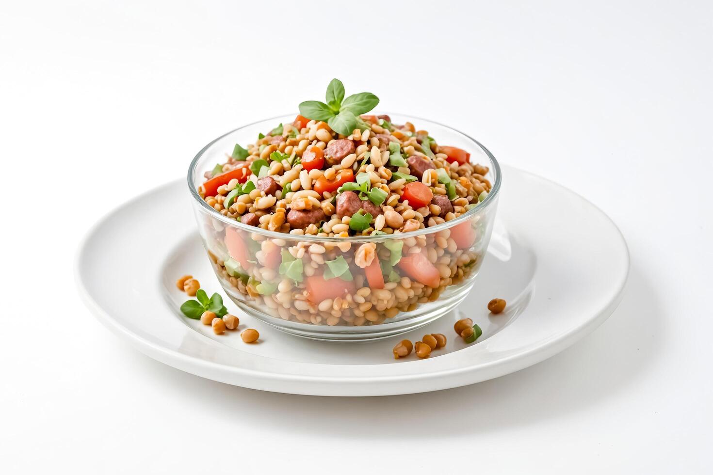 Hearty Bean Salad with Fresh Basil photo