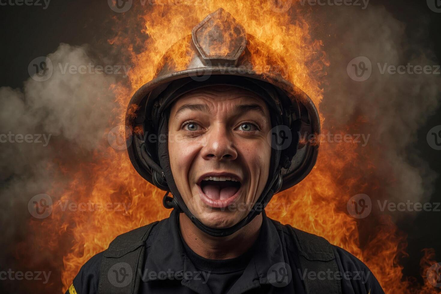Firefighter in Flames photo