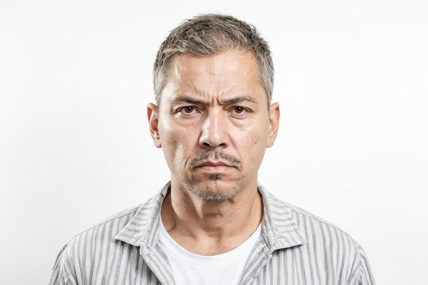 Portrait of a man with a serious expression photo