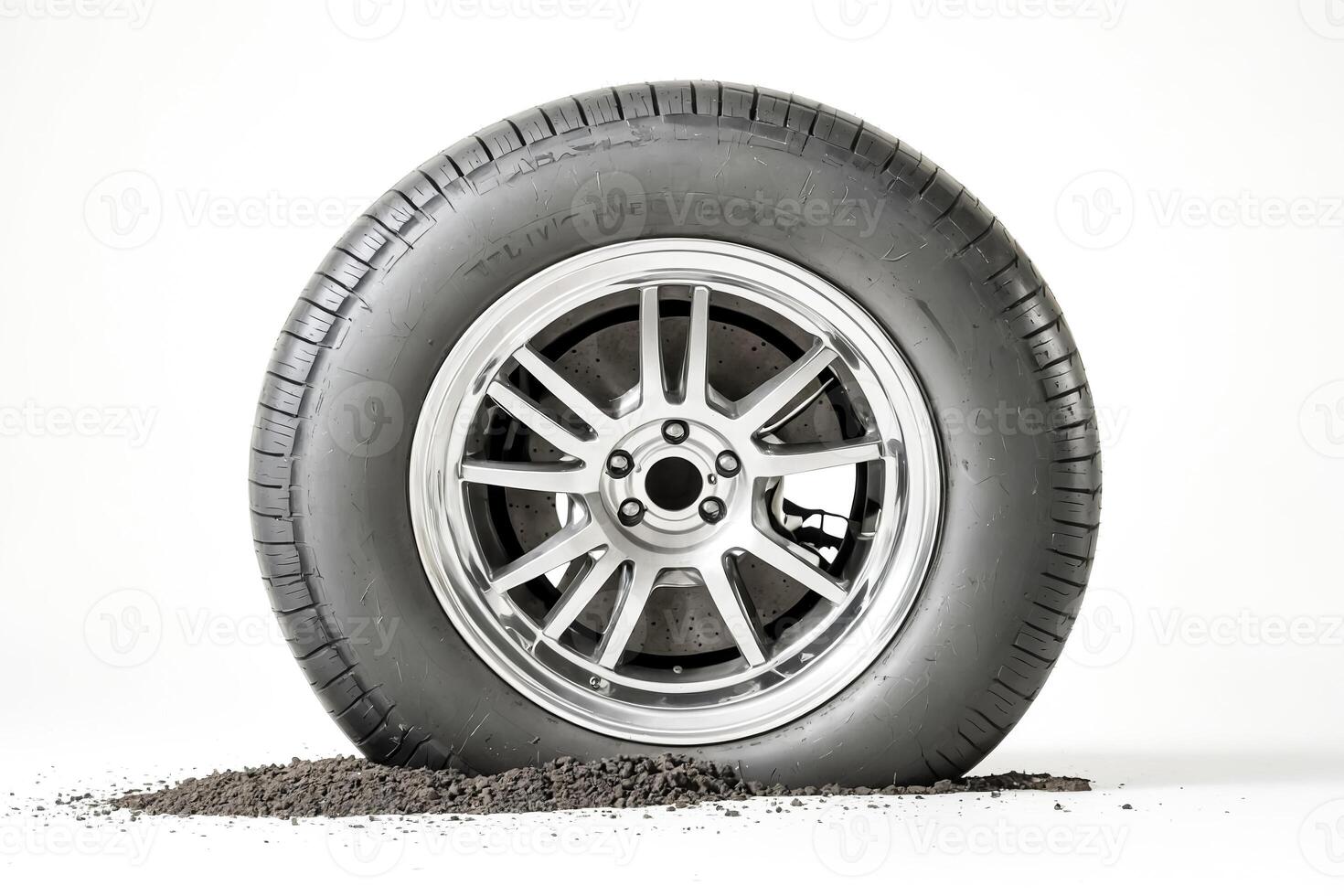 Car Tire with Dirt photo