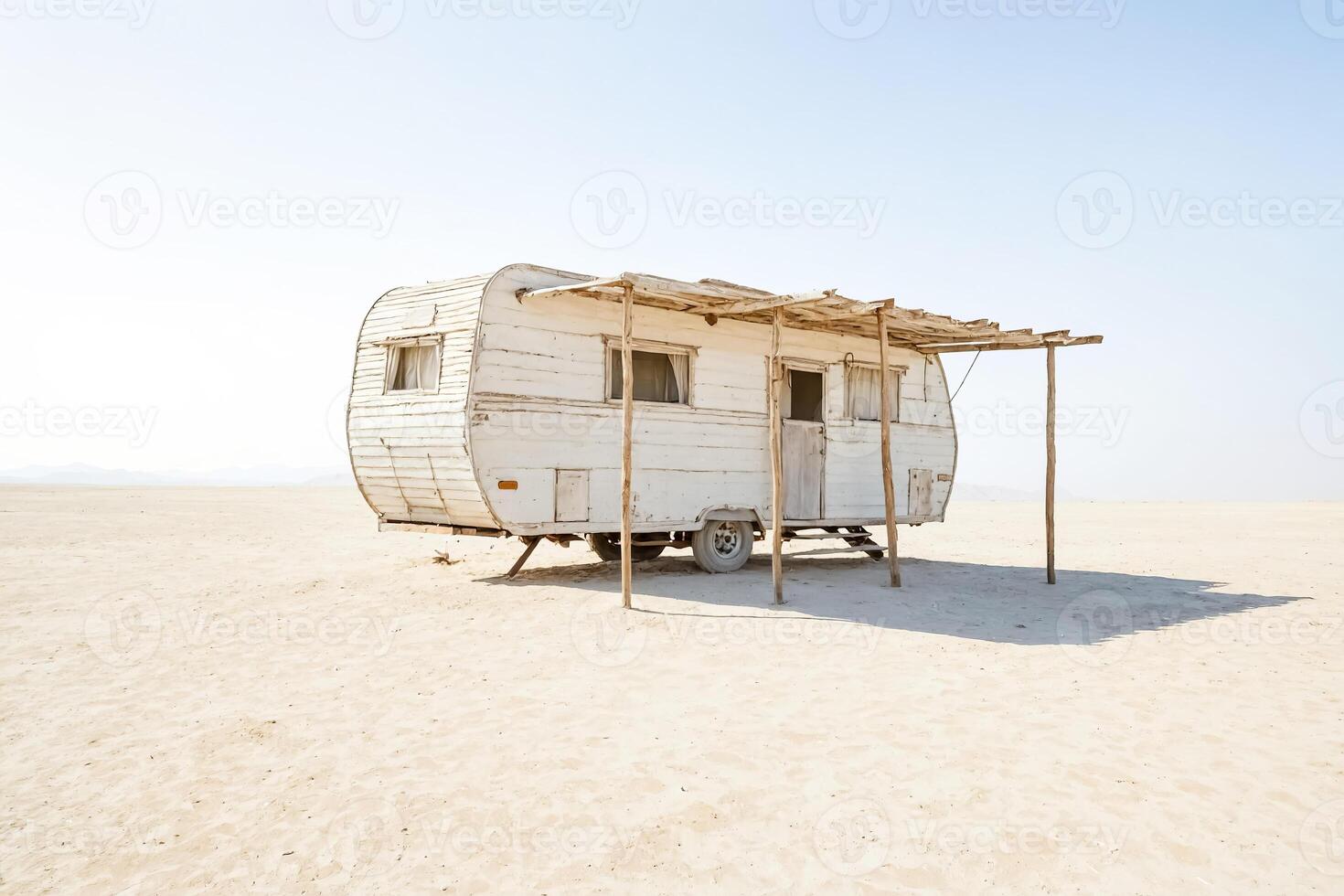 Abandoned Trailer in the Desert photo